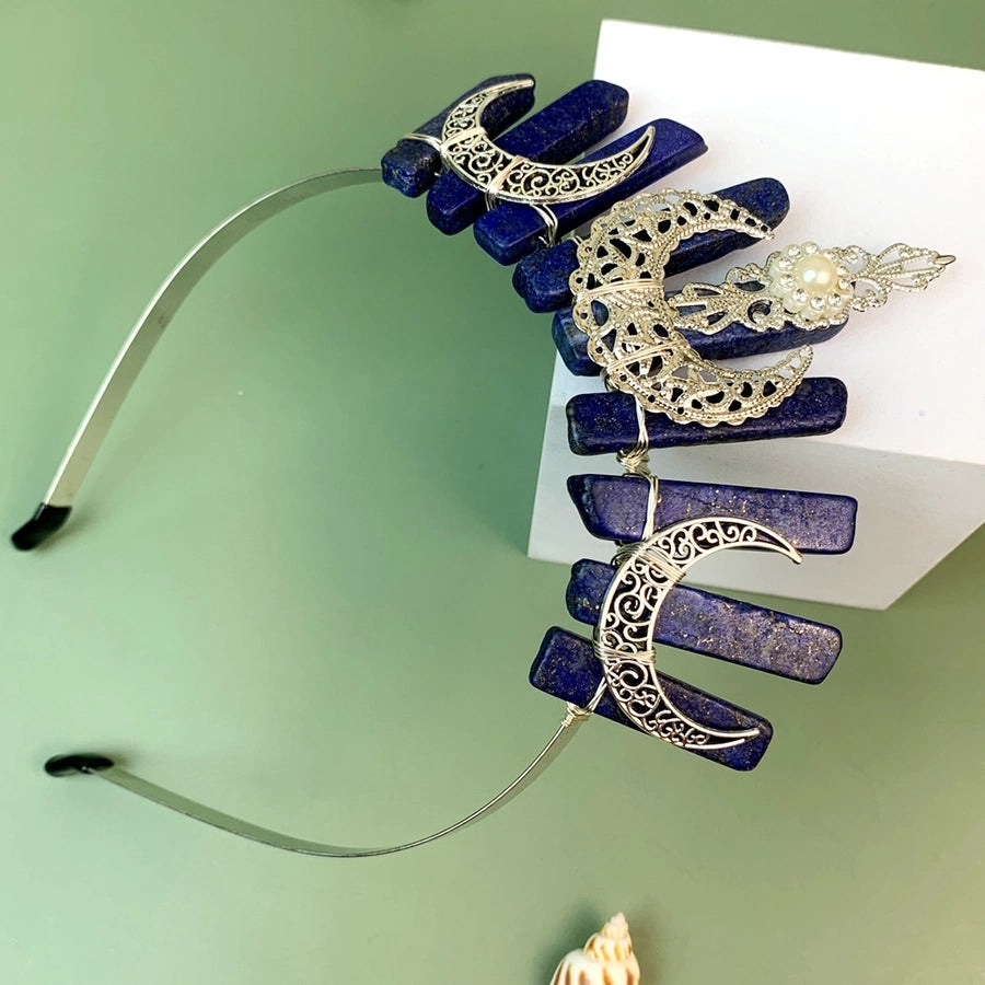 Women's Retro Crown Iron Patchwork Hair Band