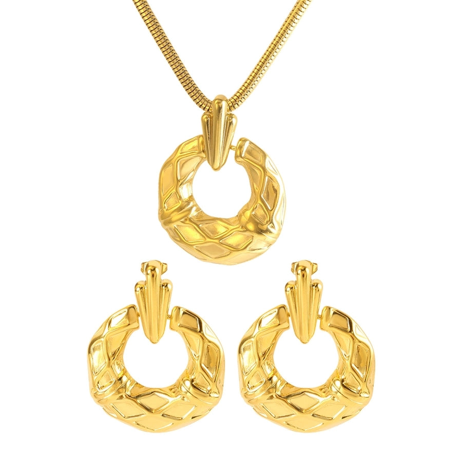 Jewelry Streetwear Geometric 304 Stainless Steel Plating Earrings Necklace