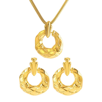 Jewelry Streetwear Geometric 304 Stainless Steel Plating Earrings Necklace