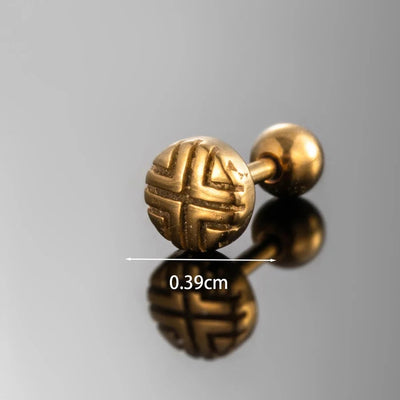 1 Piece IG Style Classic Style Cool Style Geometric Round 316 Stainless Steel  Ear Studs