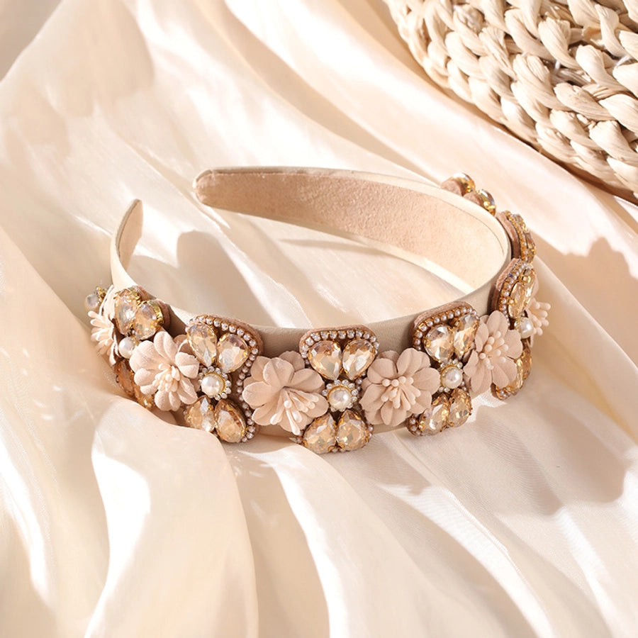 fashion geometric cloth handmade rhinestones hair band 1 piece