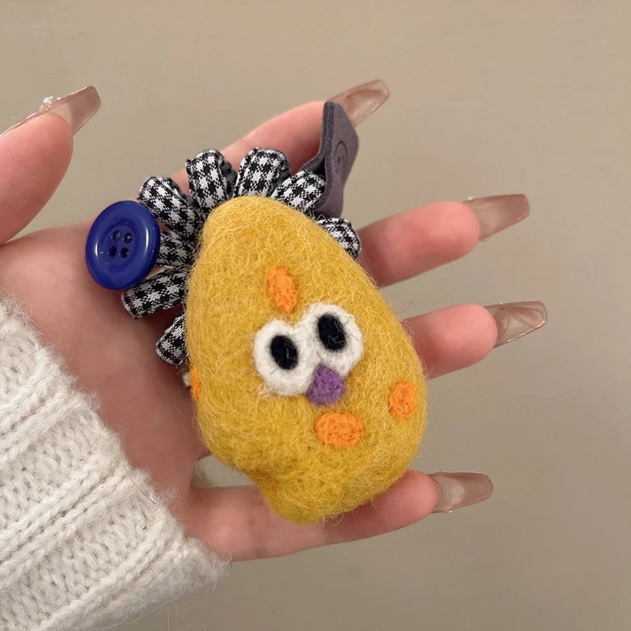 Cute Women's Letter Donuts Felt Hair Tie