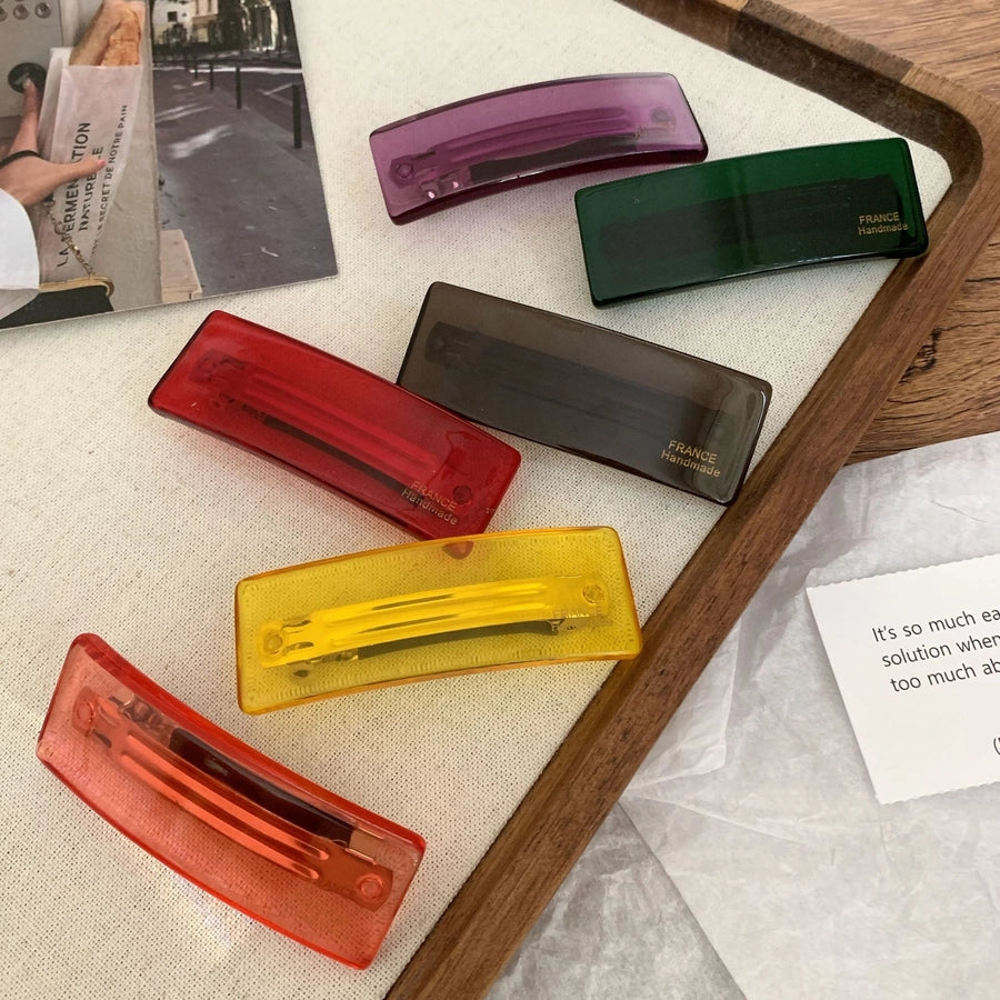 Women's Basic Simple Style Classic Style Arc Injection Molding Hair Clip