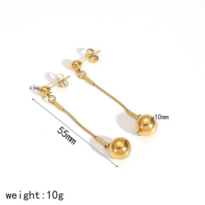 Jewelry IG Style Classic Style Round 304 Stainless Steel 18K Gold Plated Polishing Plating Jewelry Set