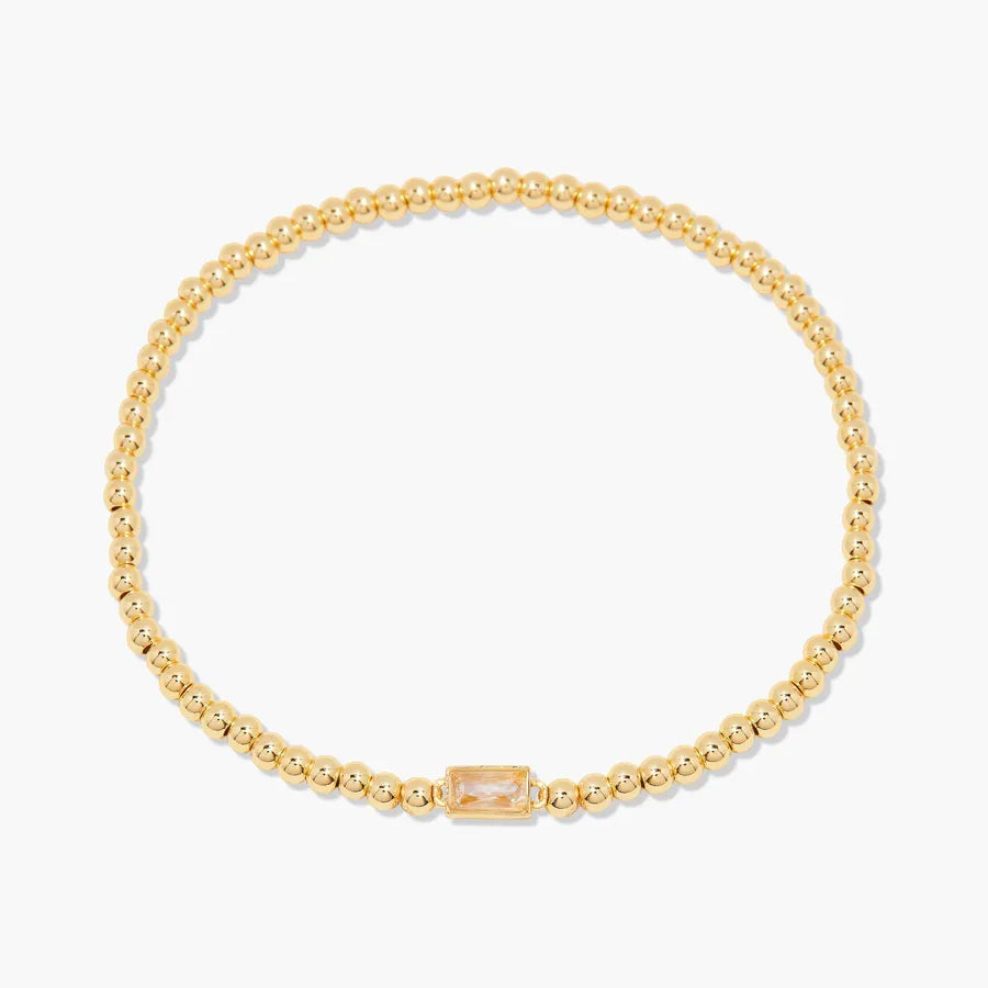Simple Style Rectangle 201 Stainless Steel 304 Stainless Steel 18K Gold Plated Zircon Beaded Chain Bracelets In Bulk