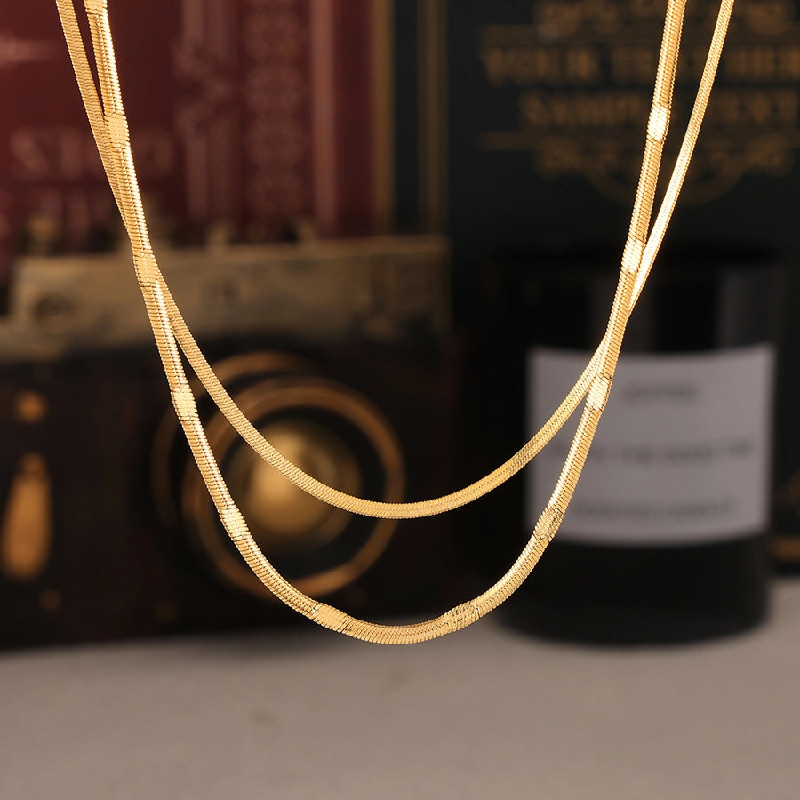 Jewelry Vacation Modern Style Simple Style Solid Color Titanium Steel Necklace