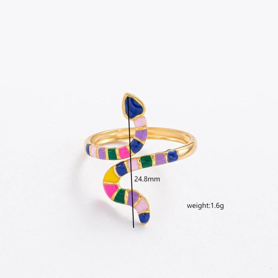 Jewelry Elegant Devil's Eye Star Heart Shape 304 Stainless Steel Open Rings