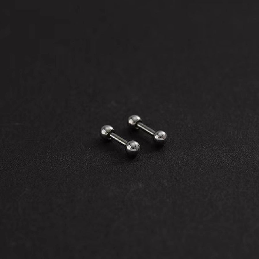 1 Pair Simple Style Round 304 Stainless Steel 18K Gold Plated Ear Studs