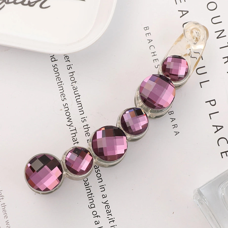 simple style geometric plastic artificial pearls hair clip