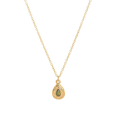 Jewelry Casual Simple Style Water Droplets 201 Stainless Steel 304 Stainless Steel Zircon 18K Gold Plated Pendant Necklace