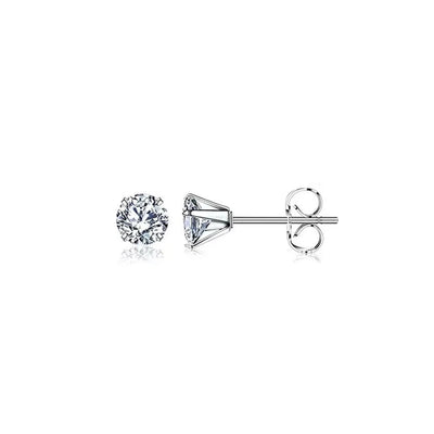 1 Pair Simple Style Round 304 Stainless Steel Ear Studs