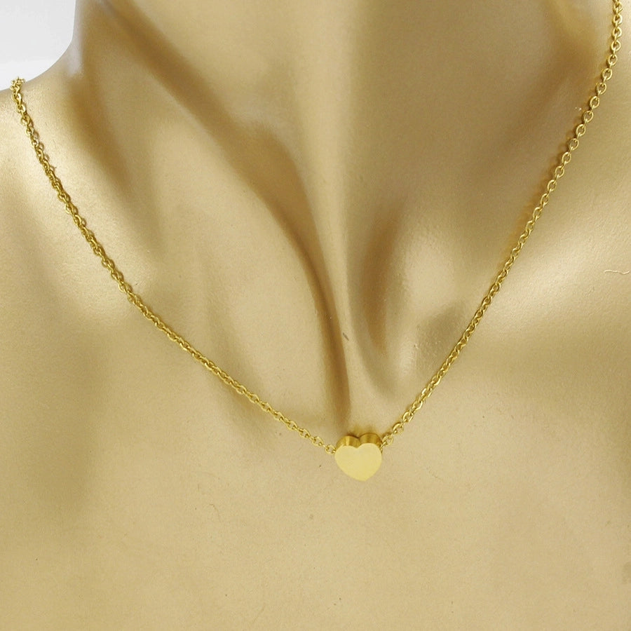 Jewelry IG Style Simple Style Commute Heart Shape 304 Stainless Steel 18K Gold Plated Plating Pendant Necklace