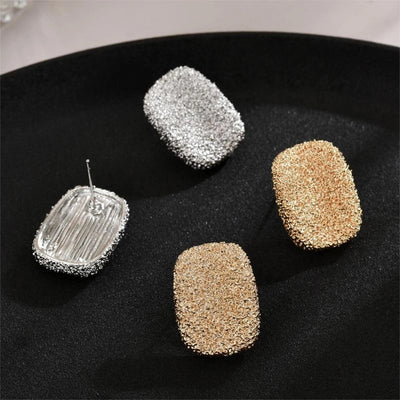 1 Pair Casual Elegant Sexy Geometric Square Copper K Gold Plated Ear Studs