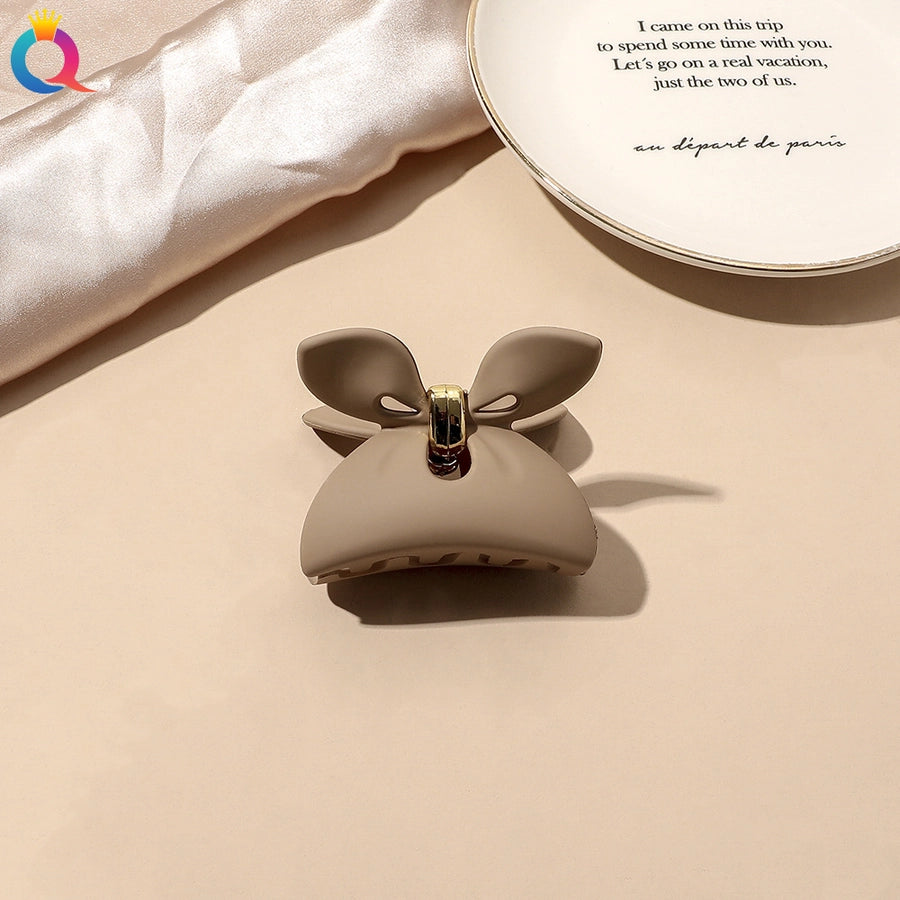 fashion solid color plastic metal hair claws 1 piece