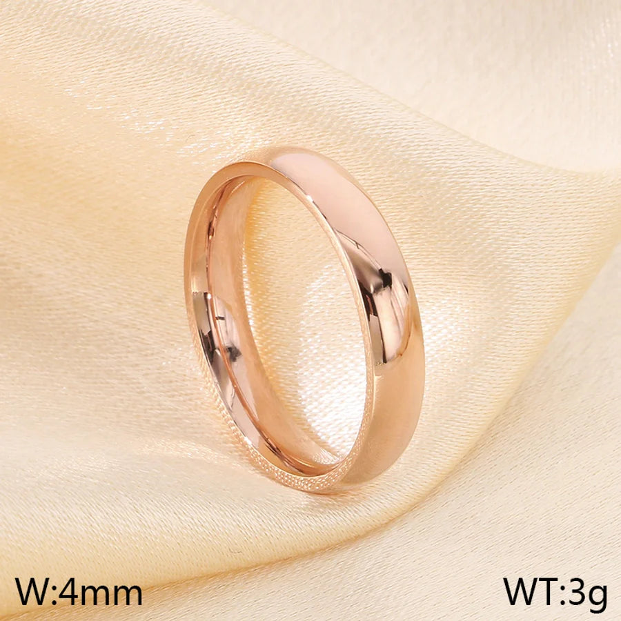 Jewelry Simple Style Geometric 304 Stainless Steel 18K Gold Plated Rings