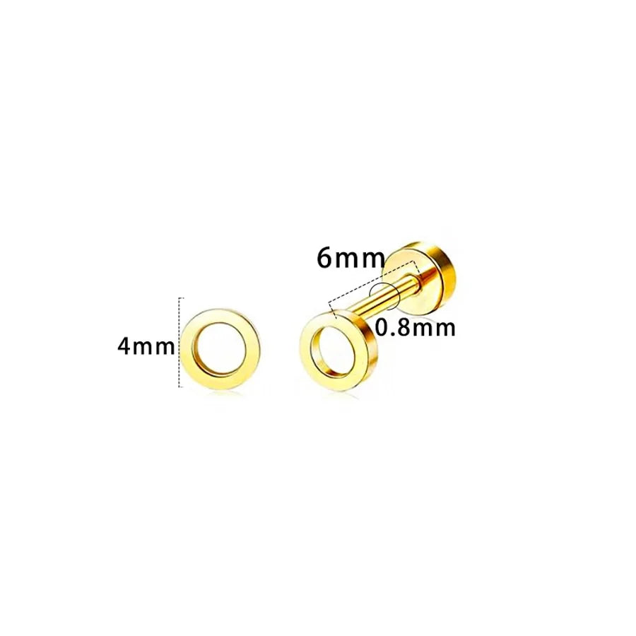 1 Piece Casual Formal Simple Style Star 316 Stainless Steel  Zircon 14K Gold Plated Ear Studs