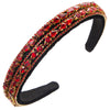 women's elegant luxurious water droplets alloy cloth inlay rhinestones hair band