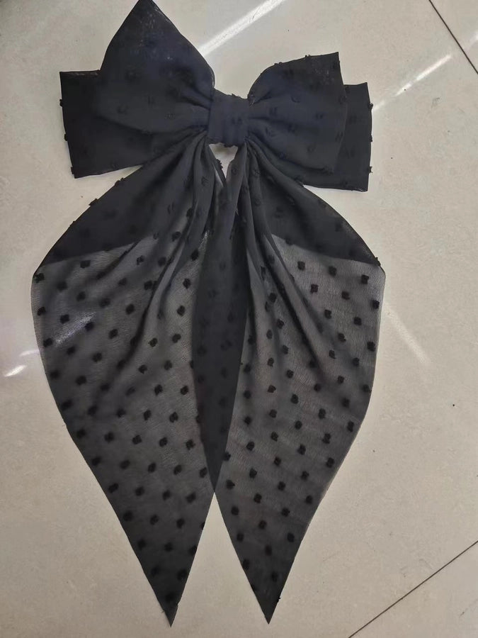 fairy style lady bow knot cloth hair clip