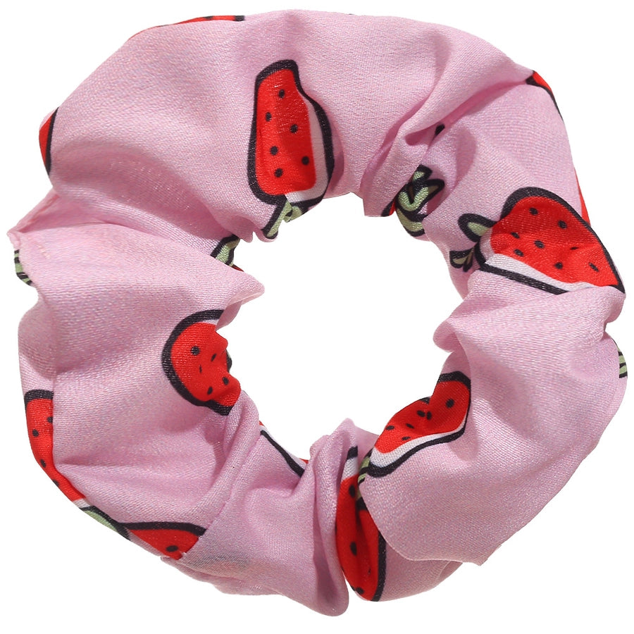 fashion floral fruit printing hair scrunchies
