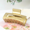 simple style rectangle arylic plating hair claws 1 piece