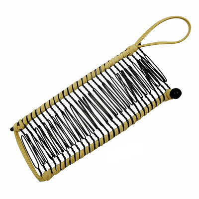 elegant solid color metal insert comb