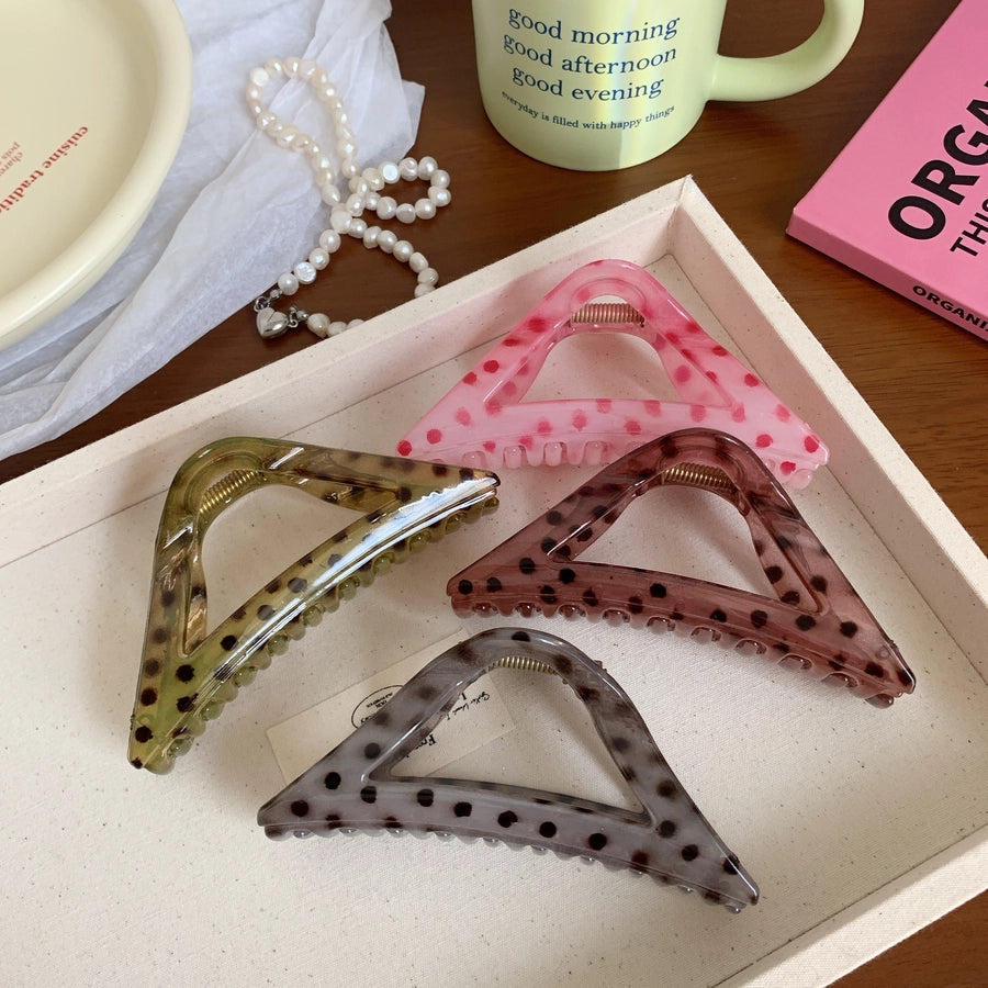 Women's Casual Simple Style Polka Dots Plastic Hollow Out Hair Claws
