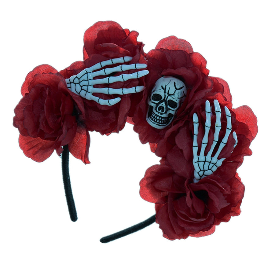 funny skull cloth patchwork hair band