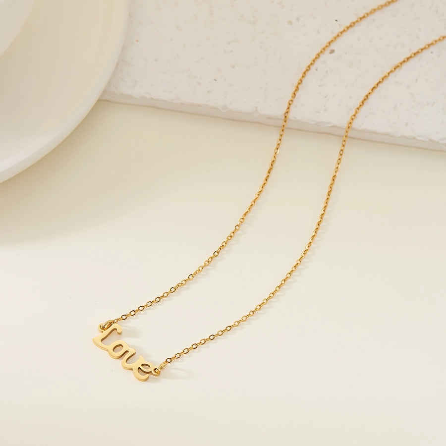 Jewelry Simple Style letter 201 Stainless Steel Necklace