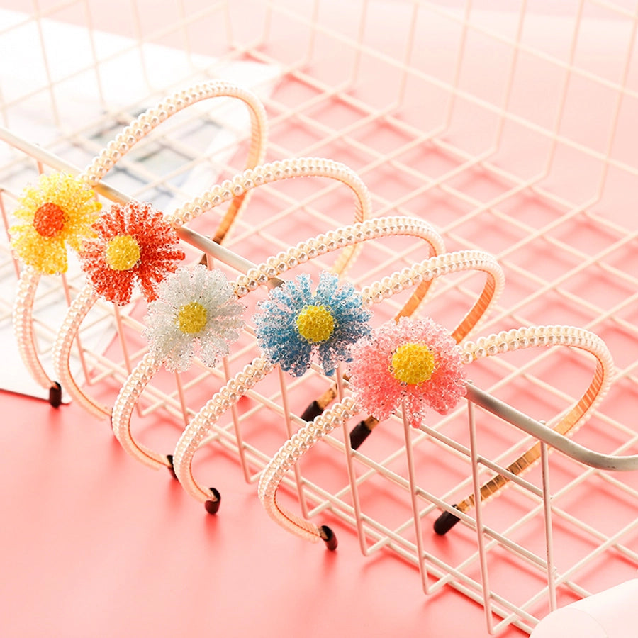 women's fashion waves alloy inlay artificial pearls headwear