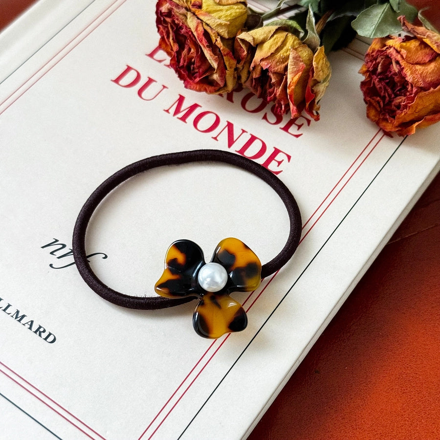 Women's Simple Style Classic Style Flower Plastic Cloth Flowers Hair Tie