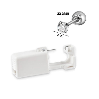 1 Piece Hawaiian Tropical Round Flower Butterfly Inlay 316 Stainless Steel  Zircon 24K Gold Plated Cartilage earrings