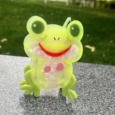 Women's Cute Frog Acetic acid sheets Hair Claws