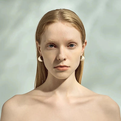 1 Pair Elegant Artistic Commute Geometric Epoxy Brass 24K Gold Plated Earrings