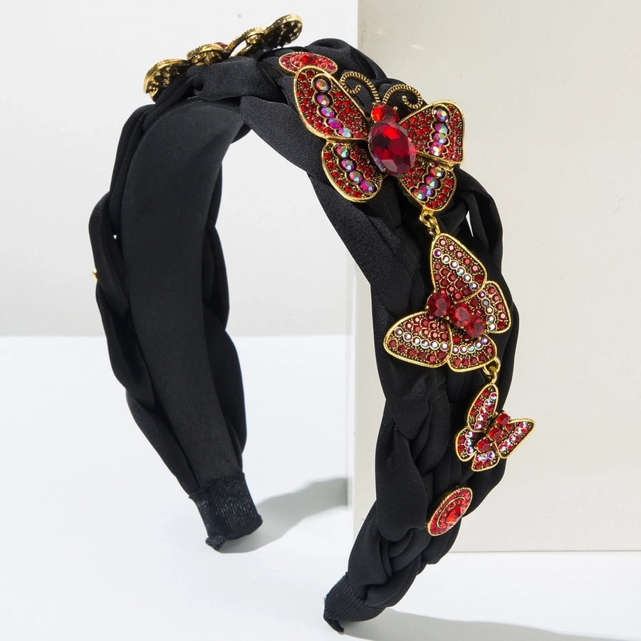 Women's Casual Vintage Style Classic Style Butterfly Alloy Cloth Rhinestone Hair Band