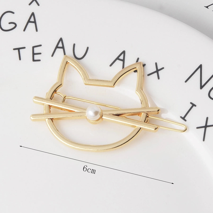 fashion geometric metal plating hair clip