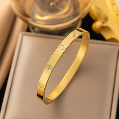 Sweet Solid Color Titanium Steel Stainless Steel Bracelets In Bulk