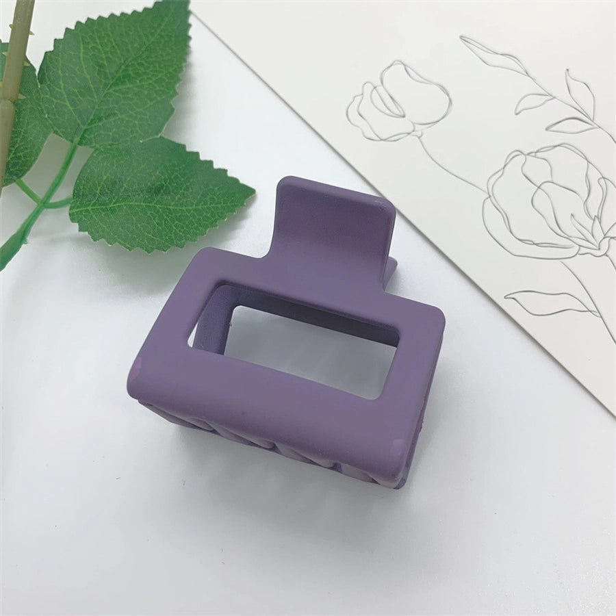 simple style solid color arylic hair claws 1 piece