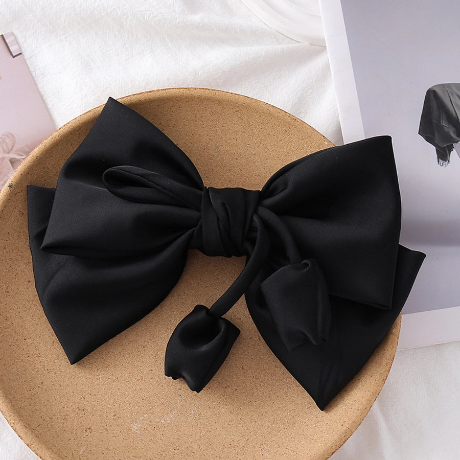 Women's Elegant Princess Sweet Bow Knot Tulip satin Hair Clip