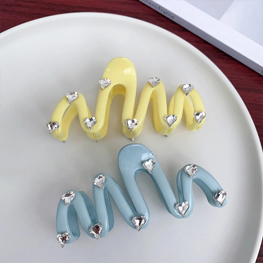 cute solid color arylic hair claws