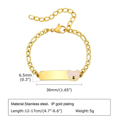 Basic Car Heart Shape Crown 304 Stainless Steel 18K Gold Plated Bracelets In Bulk