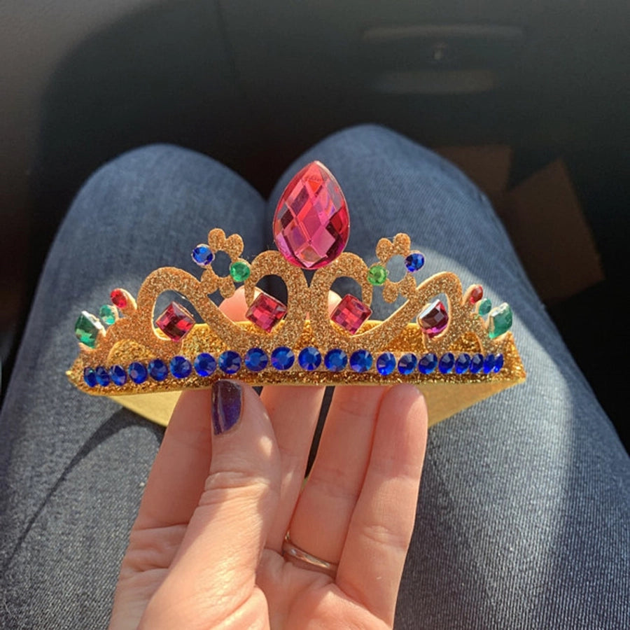 Cut surface drop-shaped gem crown headband fashion personality exquisite role play children's headband photo props