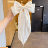 fairy style lady bow knot cloth hair clip