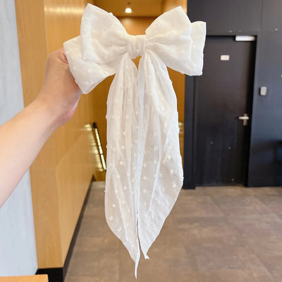 fairy style lady bow knot cloth hair clip