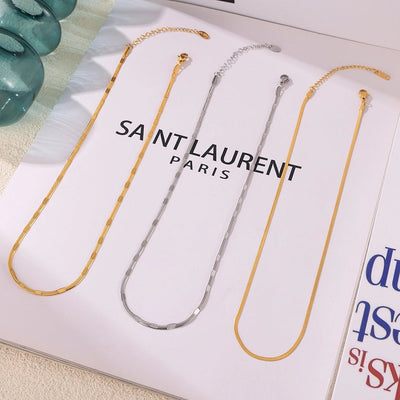 Jewelry Vacation Modern Style Simple Style Solid Color Titanium Steel Necklace