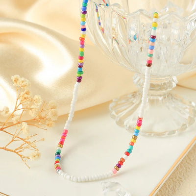 Jewelry Sweet Simple Style Commute Round 304 Stainless Steel 14K Gold Plated Beaded Plating Necklace