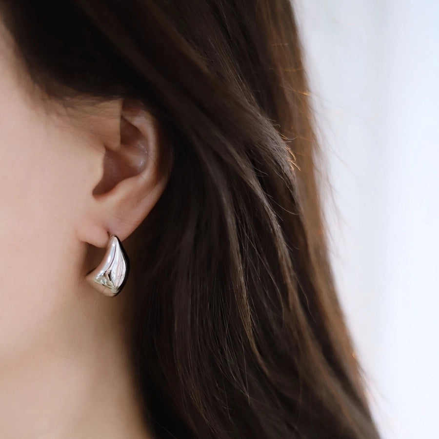 1 Pair Vintage Style British Style Water Droplets 304 Stainless Steel Ear Studs