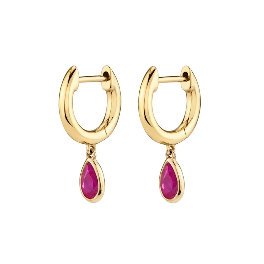 1 Pair IG Style Water Droplets Inlay Copper Zircon Gold Plated Drop Earrings