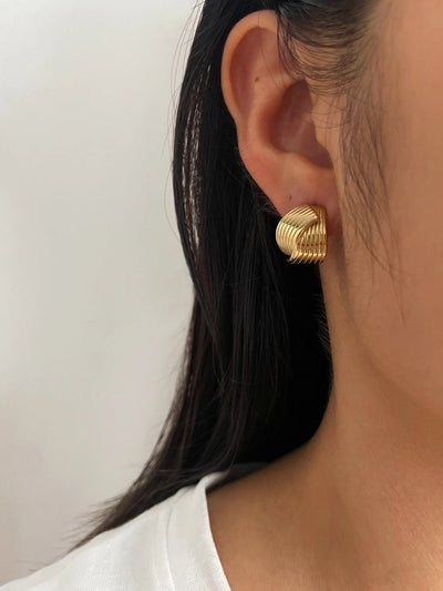 1 Pair Nordic Style Simple Style Commute Geometric Irregular 316L Stainless Steel  18K Gold Plated Earrings