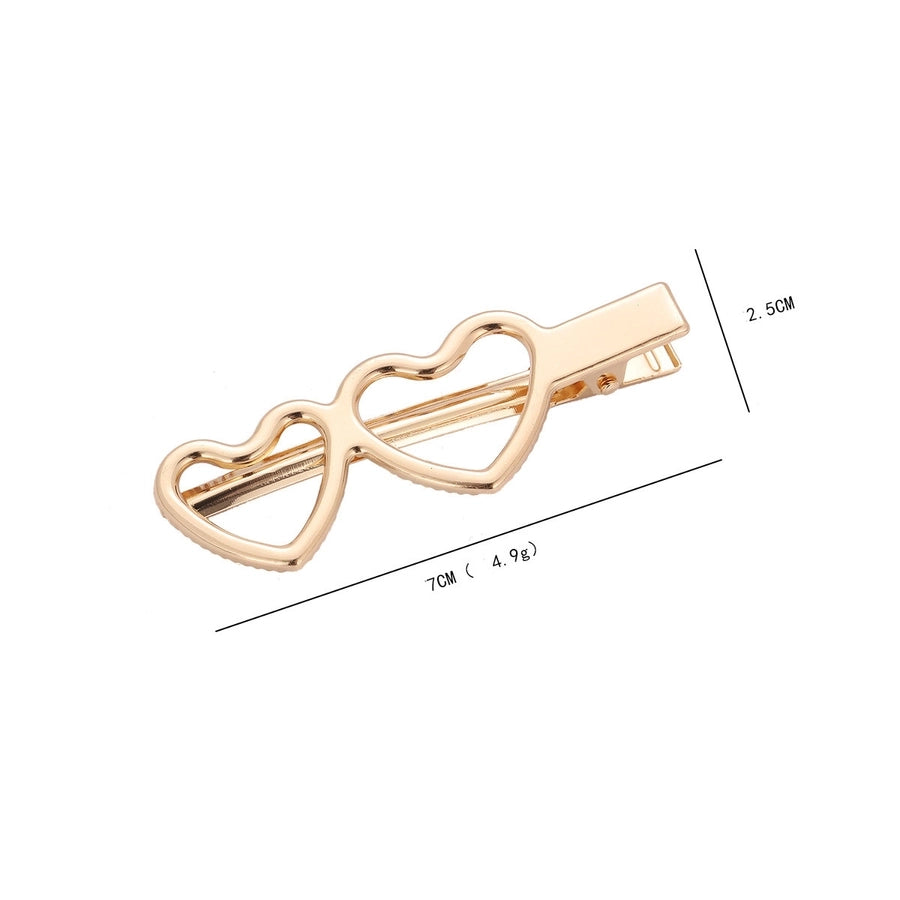 women's simple style heart shape cat bow knot alloy plating hair clip