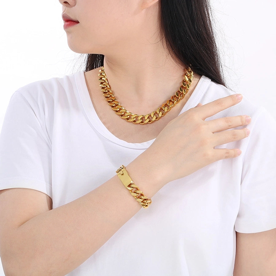 Trendy Unique Fashion Stainless Steel Cuban Link Chain Bracelet